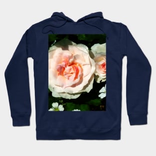 Pale Pink Roses in Garden Hoodie